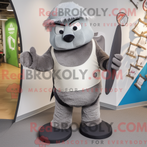 Mascot character of a Gray...