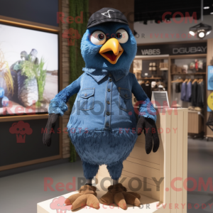 Maskottchen einer blauen...