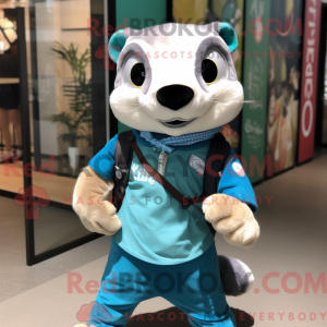 Mascot character of a Teal...