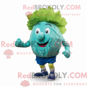 Mascot character of a Cyan...