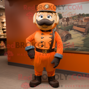 Maskotkarakter af en orange...