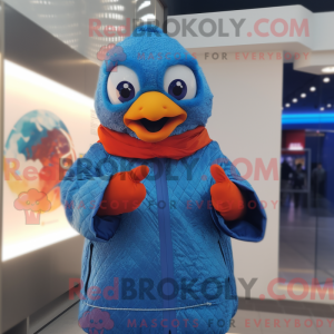 Mascot character of a Blue...