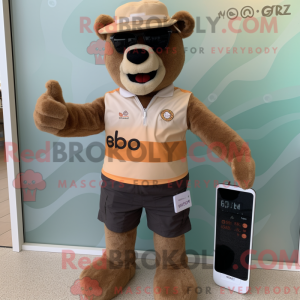Mascot karakter van een Tan...