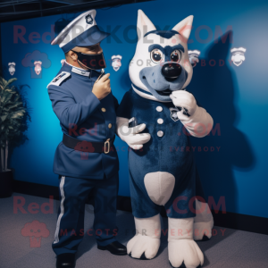 Navy Dog maskot kostym...