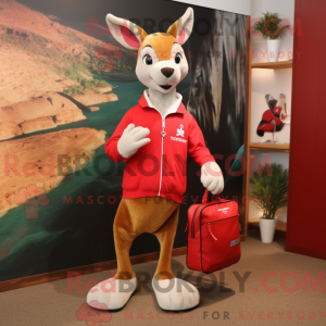 Maskottchen eines roten...