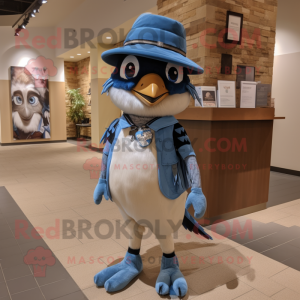 Tan Blue Jay maskot kostume...