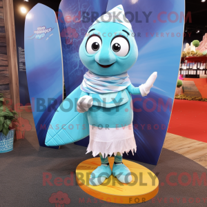 Mascot character of a Cyan...