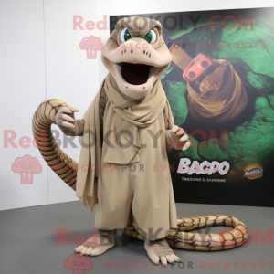 Mascot character of a Beige...