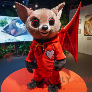 Mascottefiguur van een rode...