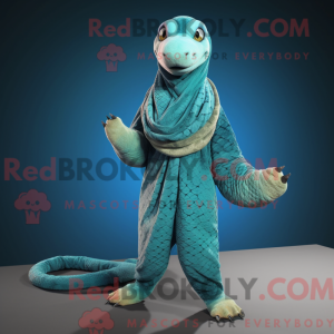 Mascot character of a Cyan...