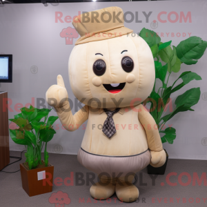 Mascot character of a Beige...