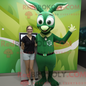 Mascot character of a Green...