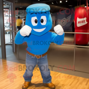 Blue Boxing Glove mascotte...