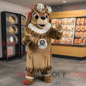 Mascot karakter van een Tan...