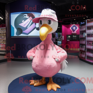 Maskottchen eines rosa...