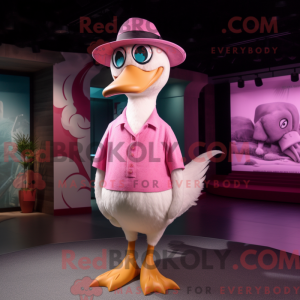 Maskottchen eines rosa...