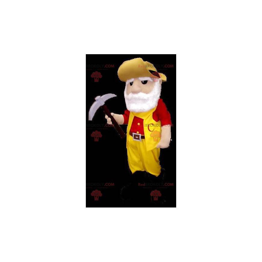 Miner bearded gold digger mascot - Redbrokoly.com