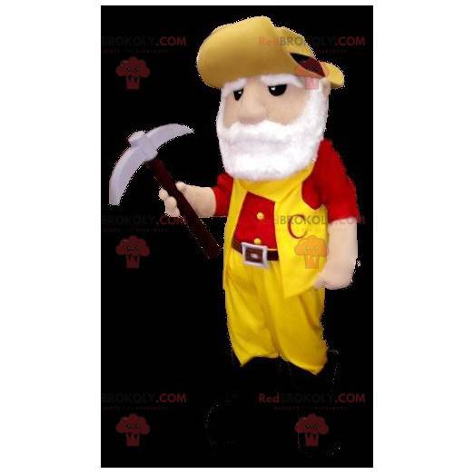 Mascotte de chercheur d'or barbu de mineur - Redbrokoly.com