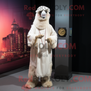 Mascot character of a White...