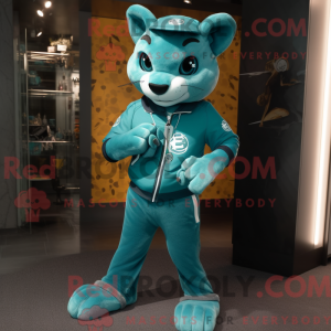 Postava maskota Teal Puma...