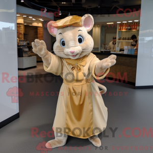 Mascot character of a Beige...