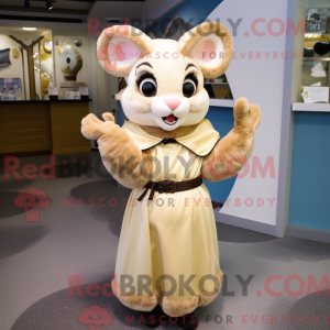 Mascot character of a Beige...