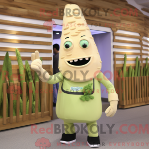 Mascot character of a Beige...