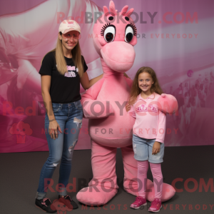 Mascot character of a Pink...