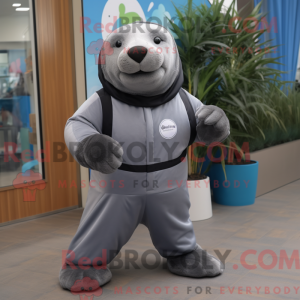 Mascot character of a Gray...