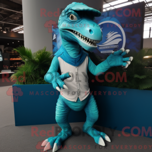 Mascot character of a Cyan...
