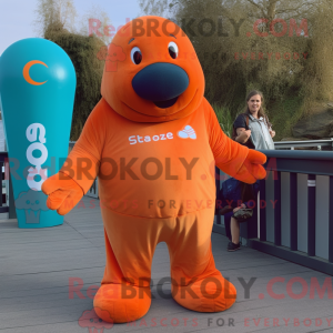 Maskotkarakter z Orange...