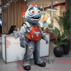 Mascot character of a Gray...
