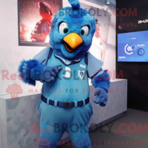Mascot character of a Blue...