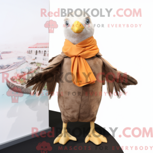 Mascot character of a Brown...