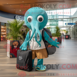 Mascot character of a Teal...