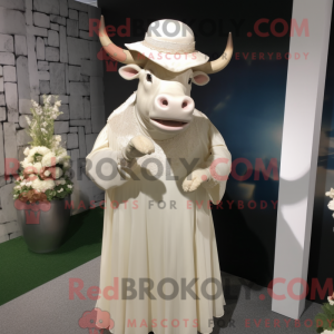 Mascot character of a Beige...