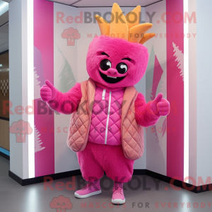 Mascot character of a Pink...