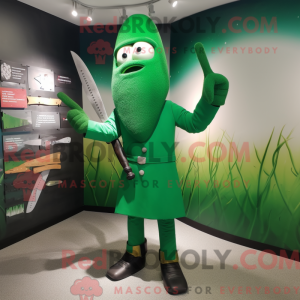 Mascot character of a Green...