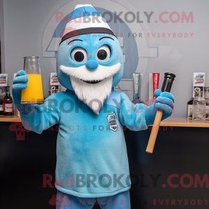 Mascot character of a Cyan...