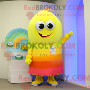 Maskot postava citronově...