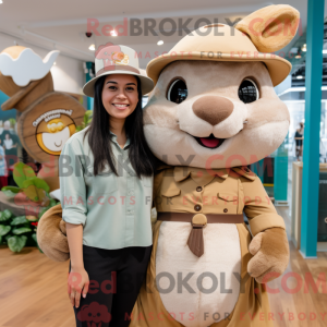 Mascot karakter van een Tan...