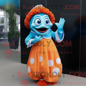 Personaje mascota de un pez...