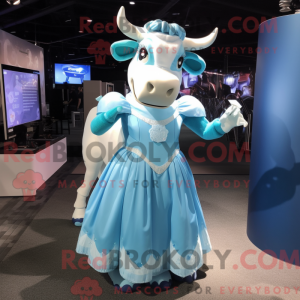 Mascot character of a Cyan...