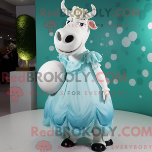 Mascot character of a Cyan...