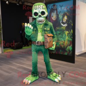 Mascot character of a Green...