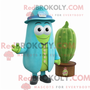 Mascot character of a Cyan...