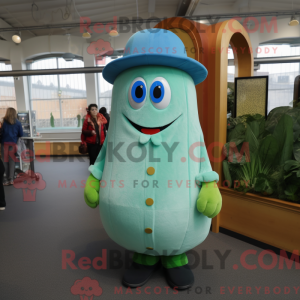 Mascot character of a Cyan...
