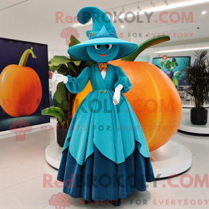 Mascot character of a Teal...