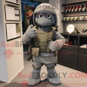 Mascot character of a Gray...