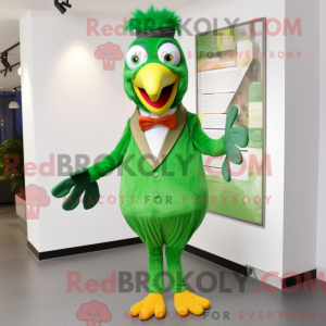 Postava maskota zeleného...
